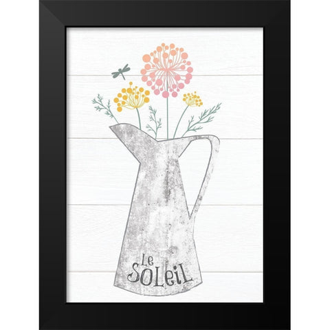 Pitcher Botanicals Pastel 3 Black Modern Wood Framed Art Print by Hogan, Melody
