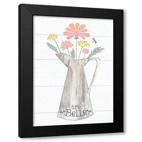 Pitcher Botanicals Pastel 5 Black Modern Wood Framed Art Print by Hogan, Melody