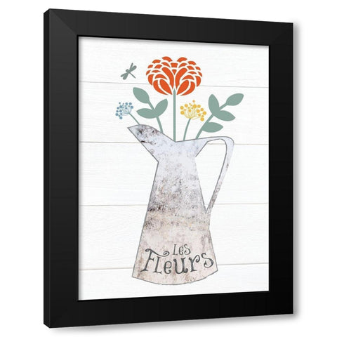 Pitcher Botanicals Primary 1 Black Modern Wood Framed Art Print with Double Matting by Hogan, Melody
