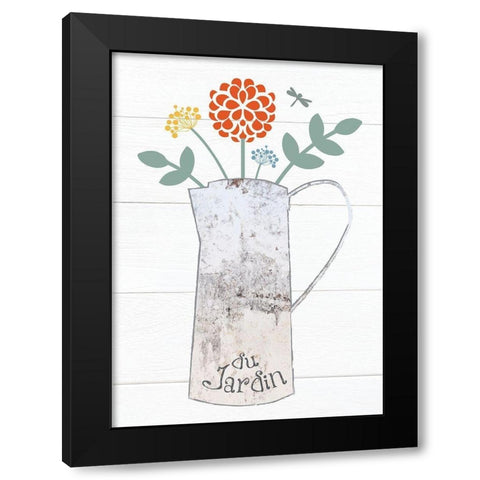 Pitcher Botanicals Primary 2 Black Modern Wood Framed Art Print by Hogan, Melody