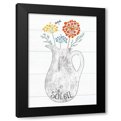 Pitcher Botanicals Primary 3 Black Modern Wood Framed Art Print by Hogan, Melody