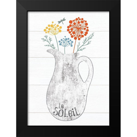 Pitcher Botanicals Primary 3 Black Modern Wood Framed Art Print by Hogan, Melody