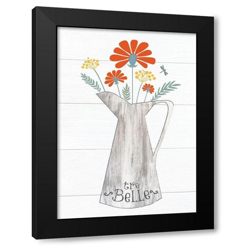 Pitcher Botanicals Primary 5 Black Modern Wood Framed Art Print by Hogan, Melody