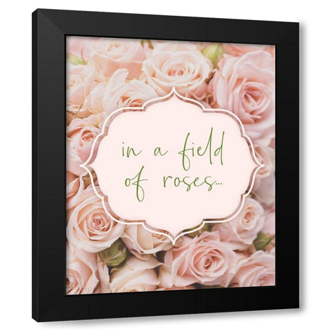 Baby Floral 5 Black Modern Wood Framed Art Print by Hogan, Melody