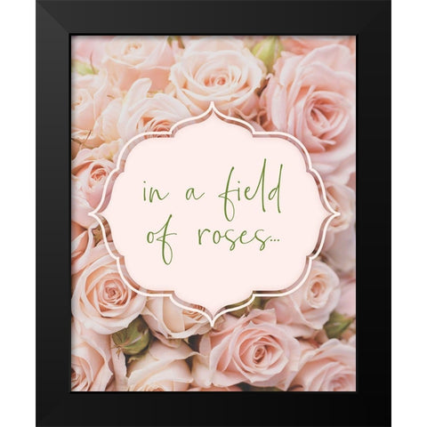 Baby Floral 5 Black Modern Wood Framed Art Print by Hogan, Melody