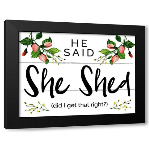 She Shet 2 Black Modern Wood Framed Art Print with Double Matting by Hogan, Melody