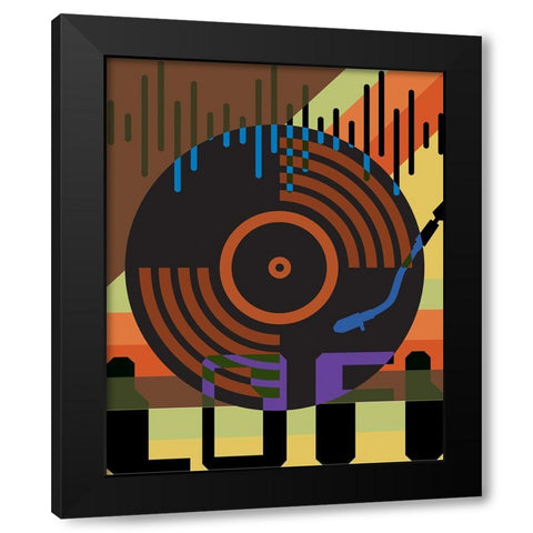 HI FI LO FI 2 Black Modern Wood Framed Art Print by Hogan, Melody