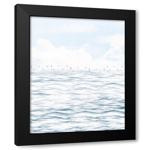 Silvery Morning Rectangle Black Modern Wood Framed Art Print by Hogan, Melody