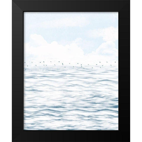 Silvery Morning Rectangle Black Modern Wood Framed Art Print by Hogan, Melody