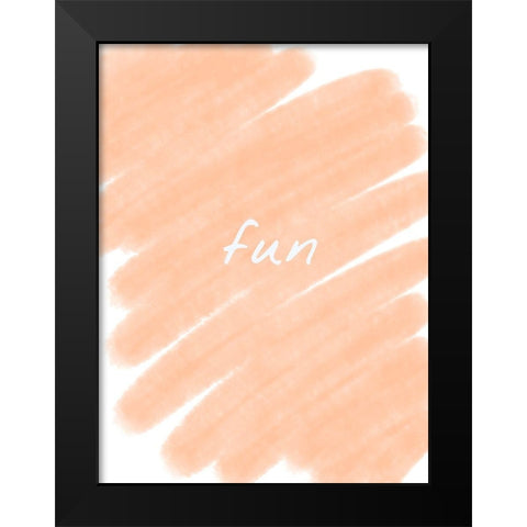 Paint Peach Black Modern Wood Framed Art Print by Hogan, Melody