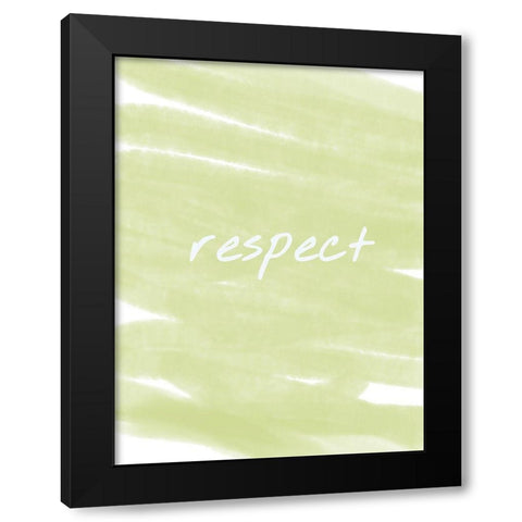 Respect Paint Lime Black Modern Wood Framed Art Print with Double Matting by Hogan, Melody