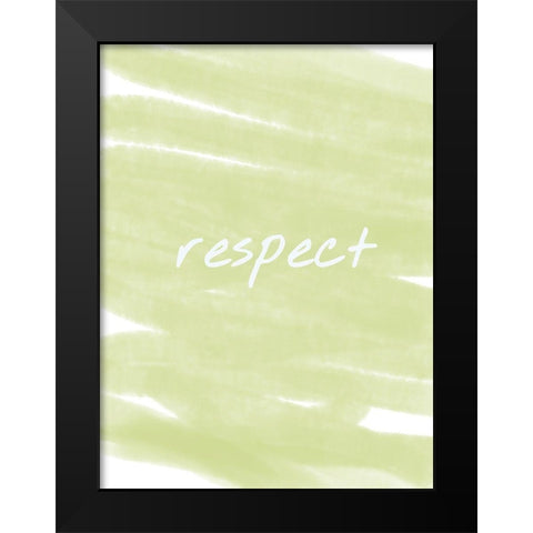 Respect Paint Lime Black Modern Wood Framed Art Print by Hogan, Melody