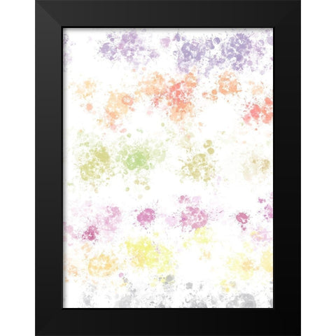Mood Boost Splatter Black Modern Wood Framed Art Print by Hogan, Melody