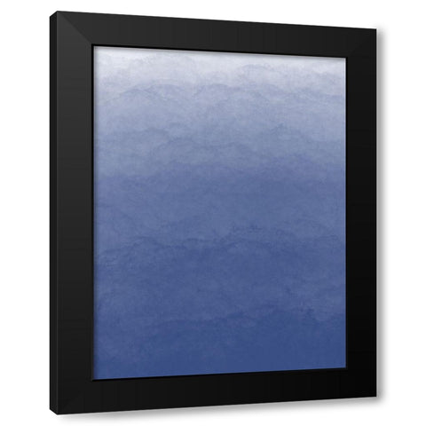 OmbrÃ© Blue Fresco 1 Black Modern Wood Framed Art Print by Hogan, Melody