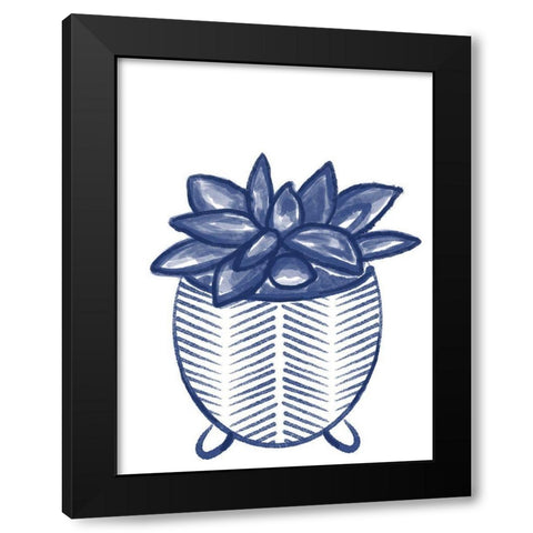 Succulent 1 Black Modern Wood Framed Art Print by Hogan, Melody