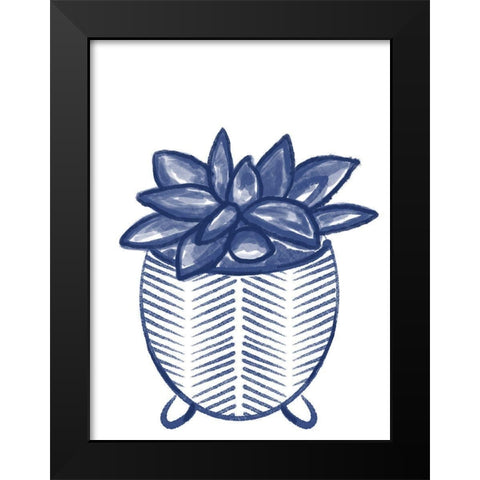 Succulent 1 Black Modern Wood Framed Art Print by Hogan, Melody