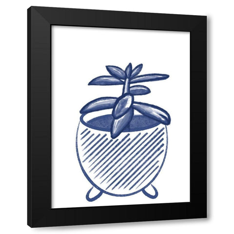 Succulent 3 Black Modern Wood Framed Art Print with Double Matting by Hogan, Melody