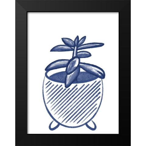Succulent 3 Black Modern Wood Framed Art Print by Hogan, Melody
