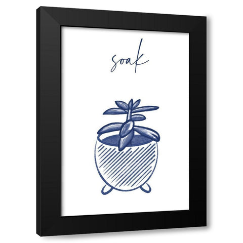 Soak 2 Black Modern Wood Framed Art Print with Double Matting by Hogan, Melody