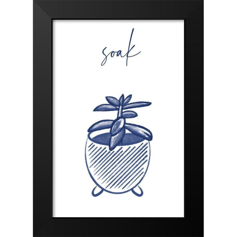 Soak 2 Black Modern Wood Framed Art Print by Hogan, Melody