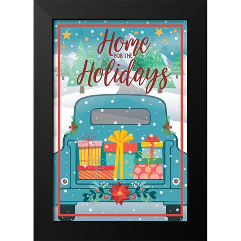 Christmas Gifts 1 Black Modern Wood Framed Art Print by Hogan, Melody