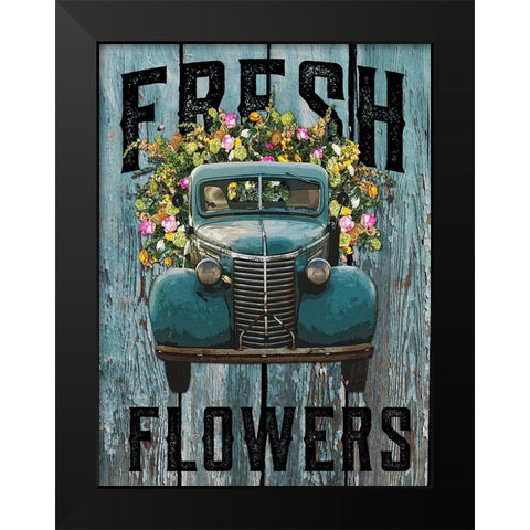 Fresh Flowers 1 Black Modern Wood Framed Art Print by Hogan, Melody