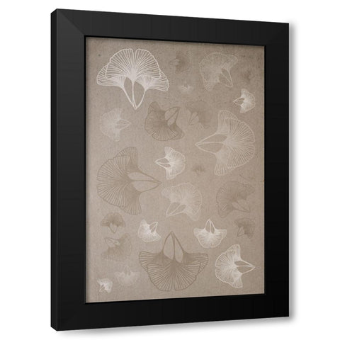 Natural Ginkgo 2 Black Modern Wood Framed Art Print by Hogan, Melody