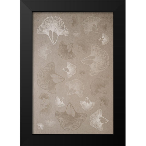 Natural Ginkgo 2 Black Modern Wood Framed Art Print by Hogan, Melody