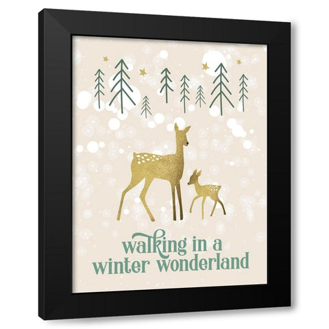 Winter Wonderland 1 Black Modern Wood Framed Art Print with Double Matting by Hogan, Melody