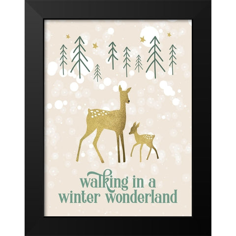 Winter Wonderland 1 Black Modern Wood Framed Art Print by Hogan, Melody