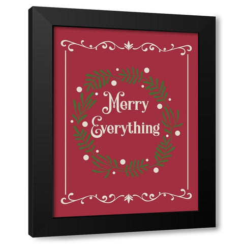 Pine Xmas 1 Black Modern Wood Framed Art Print by Hogan, Melody