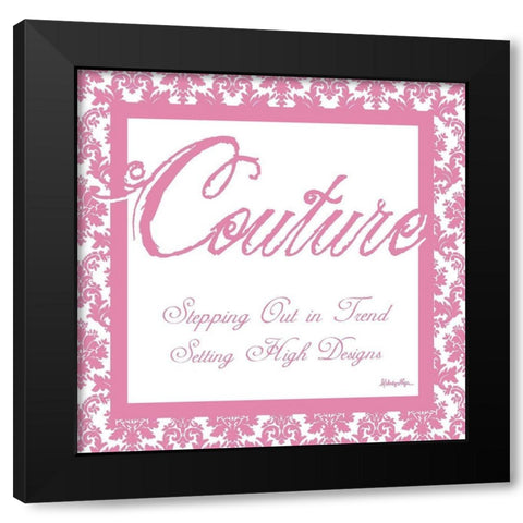 Couture Designs Black Modern Wood Framed Art Print by Hogan, Melody