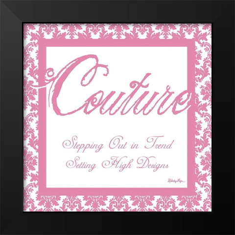 Couture Designs Black Modern Wood Framed Art Print by Hogan, Melody