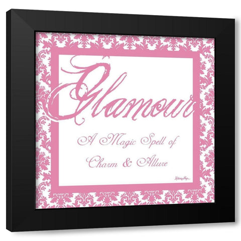Glamour Spell Black Modern Wood Framed Art Print by Hogan, Melody