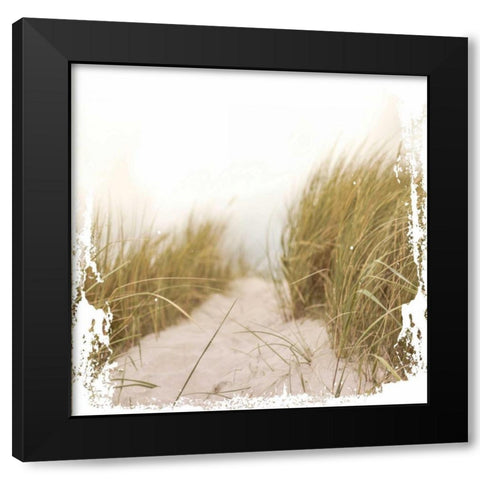 Beach Entry Black Modern Wood Framed Art Print by Hogan, Melody
