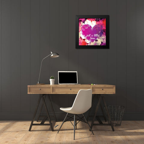 Watercolor Love 2 Black Modern Wood Framed Art Print by Hogan, Melody