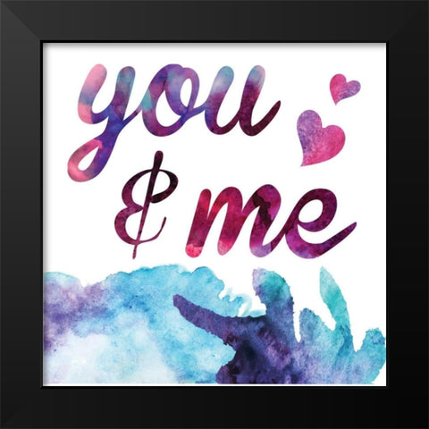 Watercolor Love 4 Black Modern Wood Framed Art Print by Hogan, Melody