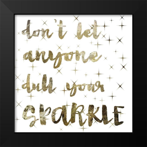 Sparkle Glam 6 Black Modern Wood Framed Art Print by Hogan, Melody
