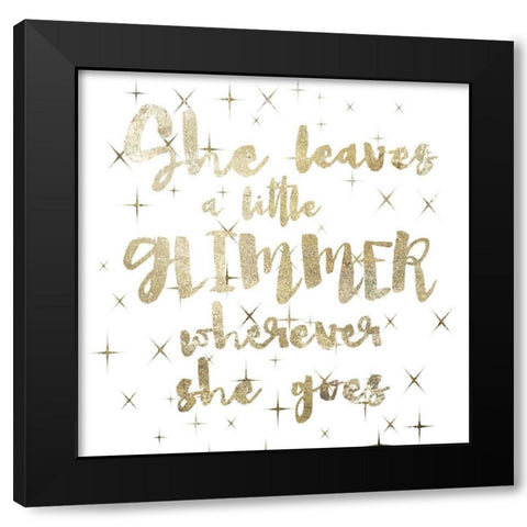 Glimmer Pair 2 Black Modern Wood Framed Art Print by Hogan, Melody
