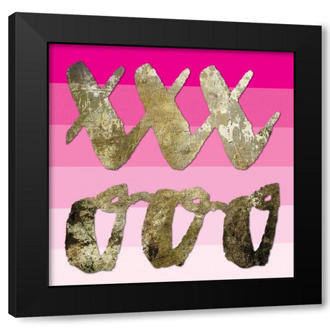 Sparkle Glam Pinks 3 Black Modern Wood Framed Art Print with Double Matting by Hogan, Melody