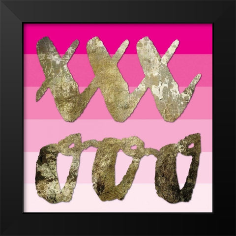 Sparkle Glam Pinks 3 Black Modern Wood Framed Art Print by Hogan, Melody