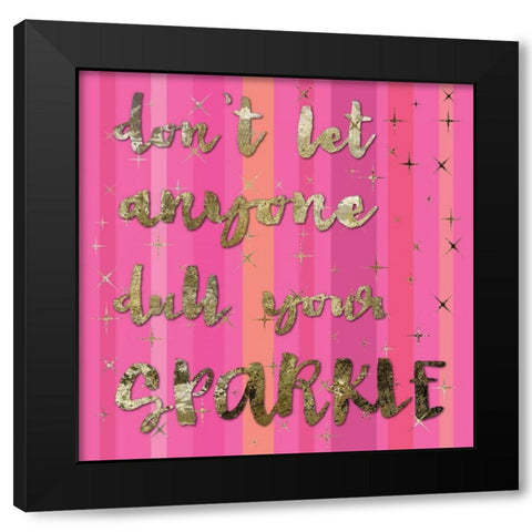 Sparkle Glam Pinks 2 Black Modern Wood Framed Art Print by Hogan, Melody