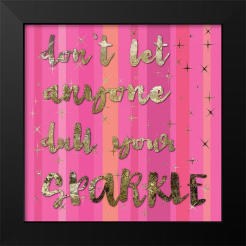 Sparkle Glam Pinks 2 Black Modern Wood Framed Art Print by Hogan, Melody