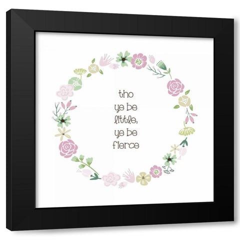Baby Blush 1 Black Modern Wood Framed Art Print with Double Matting by Hogan, Melody