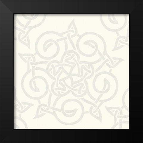 Cream Kolidescope Black Modern Wood Framed Art Print by Hogan, Melody