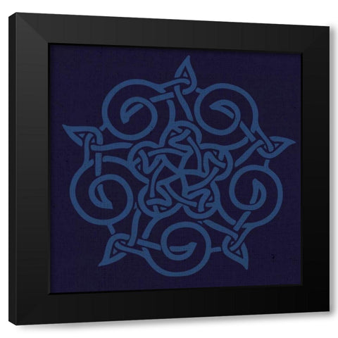 Deep Blue Kolidescope Black Modern Wood Framed Art Print by Hogan, Melody