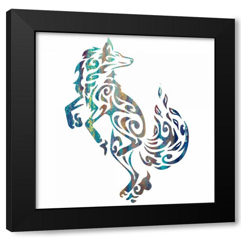 Tribal Timber 2 Black Modern Wood Framed Art Print with Double Matting by Hogan, Melody