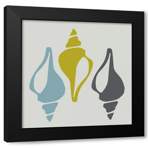 Calming Sounds Black Modern Wood Framed Art Print by Hogan, Melody
