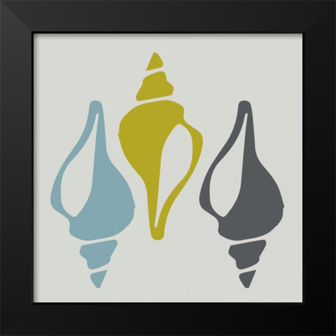 Calming Sounds Black Modern Wood Framed Art Print by Hogan, Melody