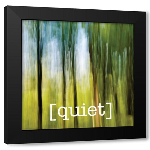 Calm Quiet Forest Black Modern Wood Framed Art Print with Double Matting by Hogan, Melody